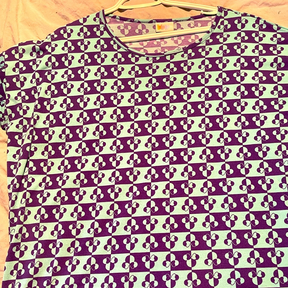 Lula Roe high low blouse with Mickey design